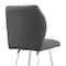 Armen Living Tandy Gray Faux Leather and Brushed Stainless Steel 26" Counter Stool LCTNBABSGR26 - alternate 7